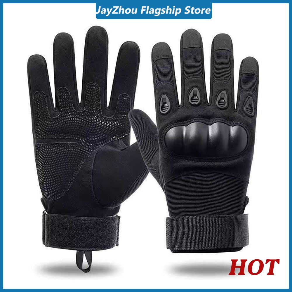 Motorcycle Gloves Anti-slip Riding Gear Gloves Heavy Duty Full Finger ...