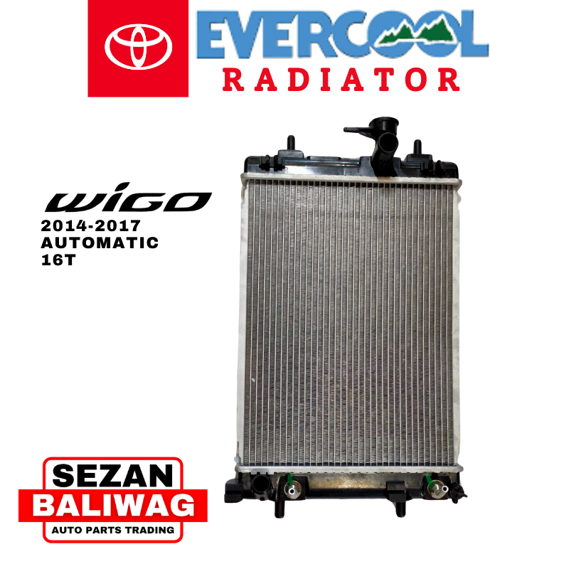 EVERCOOL RADIATOR ASSEMBLY 16T TOYOTA WIGO 2014-2017 AUTOMATIC 40011506 ...