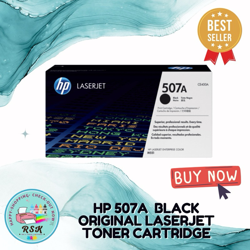HP 507A Black Original Laserjet Toner Cartridge (CE400A) | Shopee ...
