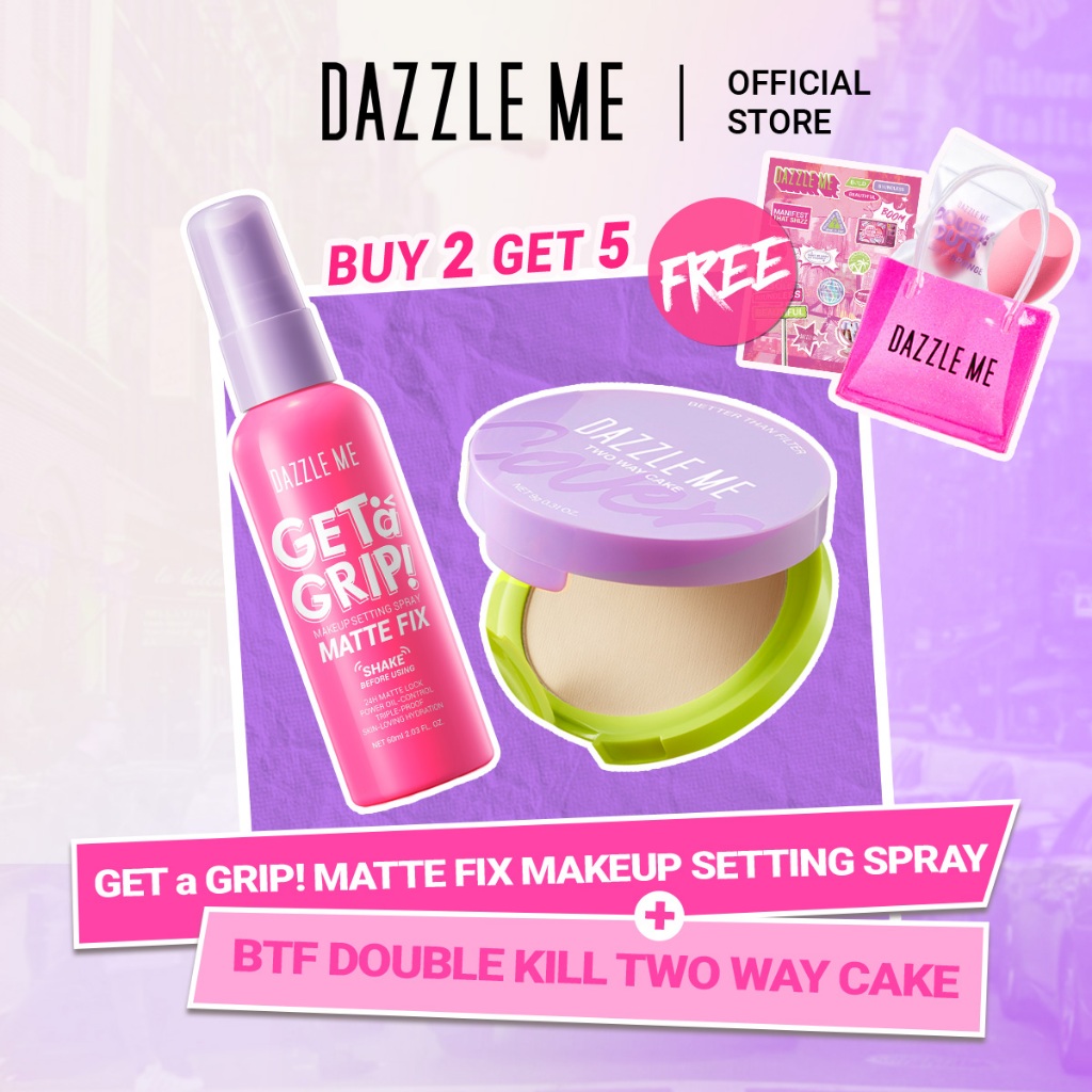 [Better Than Filter Makeup Set] DAZZLE ME Two Way Cake Powder + Get a ...