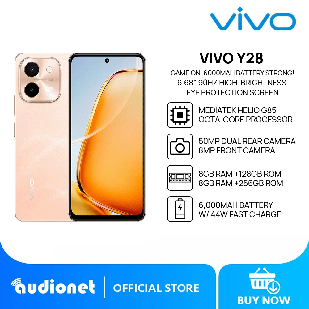 Vivo Y28 Smartphone 8GB+128GB/8GB+256GB MTK Helio G85 90Hz  Display 6000mAh Battery