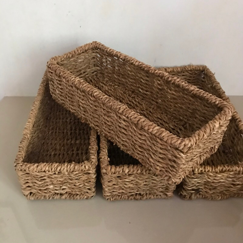 Native Abaca / BacbacDesk Organizer/ Cutlery(Metal Frame) | Shopee ...