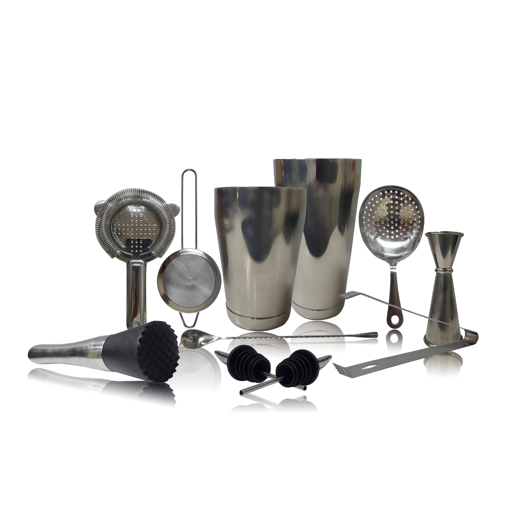Bar Tools and Equipment - Quality Bar Spoon and Mixing Glass Set ...