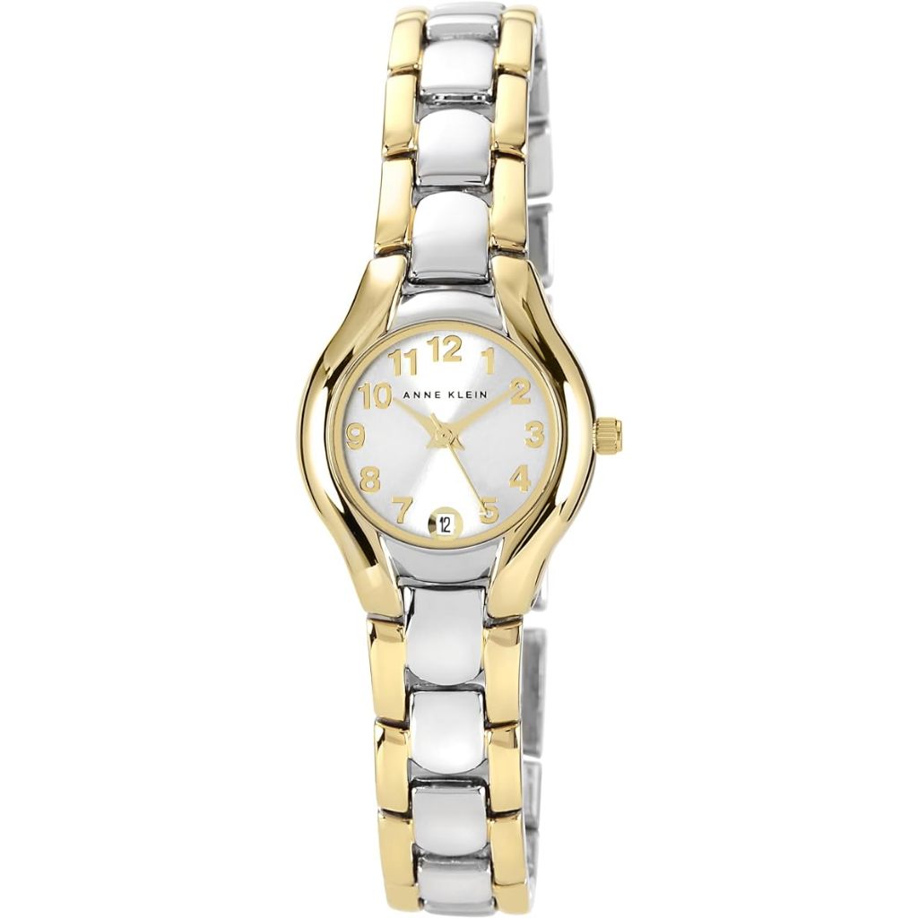Original AK Womens Gold Silver Bracelet Dress Watch with Date Function ...