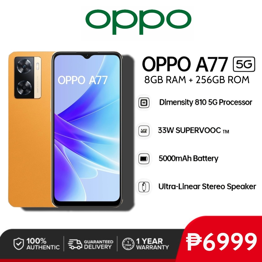 OPPO A77 | 8GB+128GB Smartphone | 33W Fast Charge | 50MP AI Dual Cam ...