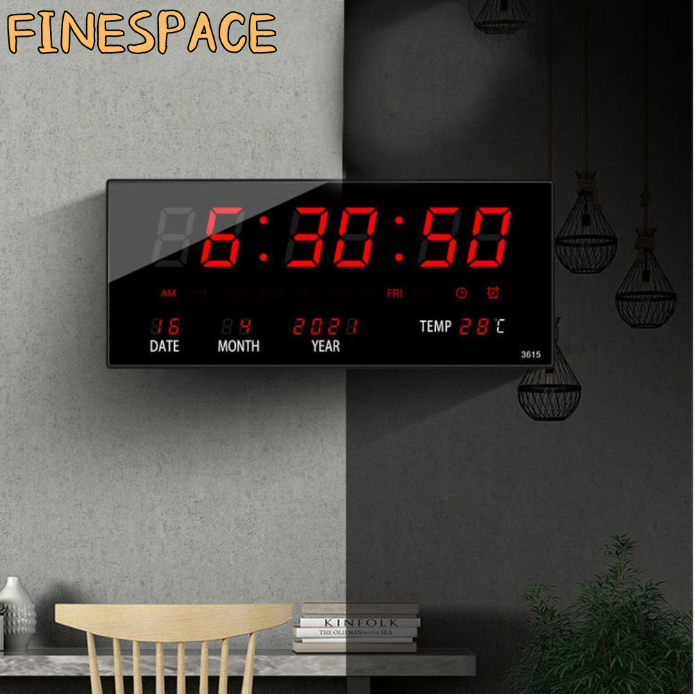 Digital clock wall clock 14 inch led alarm clockwith calendar