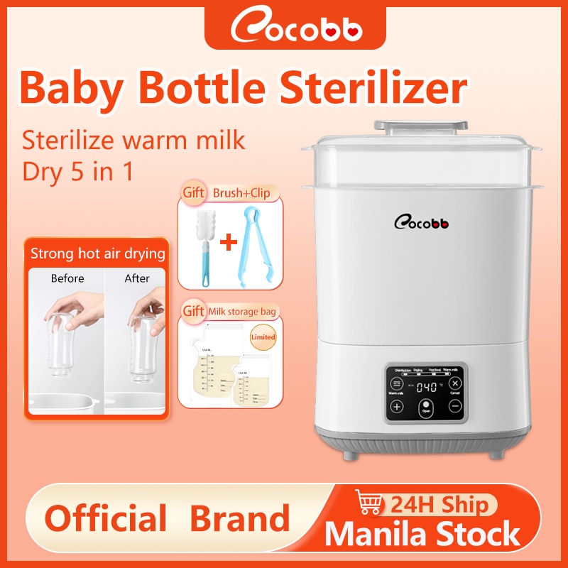 COCOBB In1 Baby Bottle Sterilizer And Dryer Large Capacity Milk Warmer  Steam Auto Shut-Off