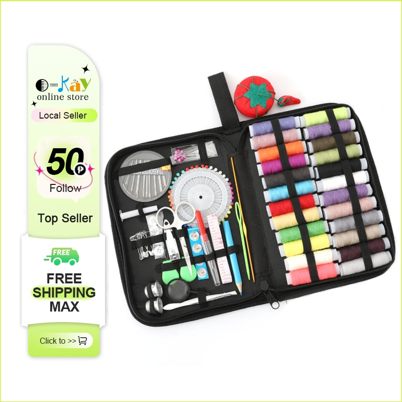 O-KAY Portable Travel Sewing Box Needles Tools Stitching Embroidery ...