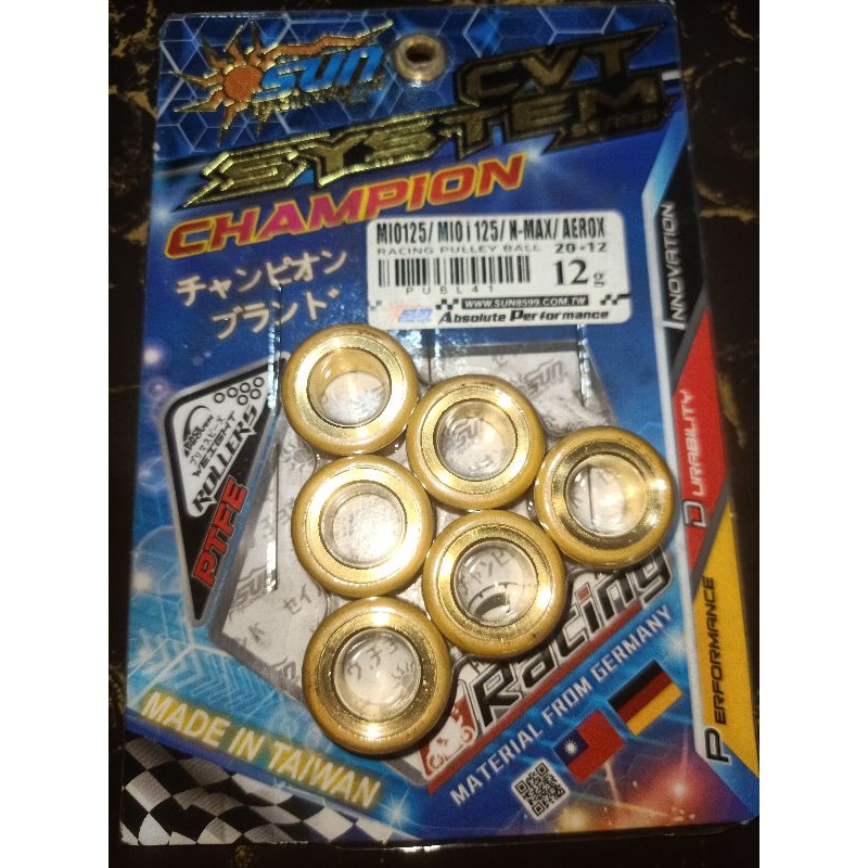 FLYBALL 12GRAMS MIO M3/MIO 125/Aerox/Nmax SUN RACING SPIRIT QUALITY ...
