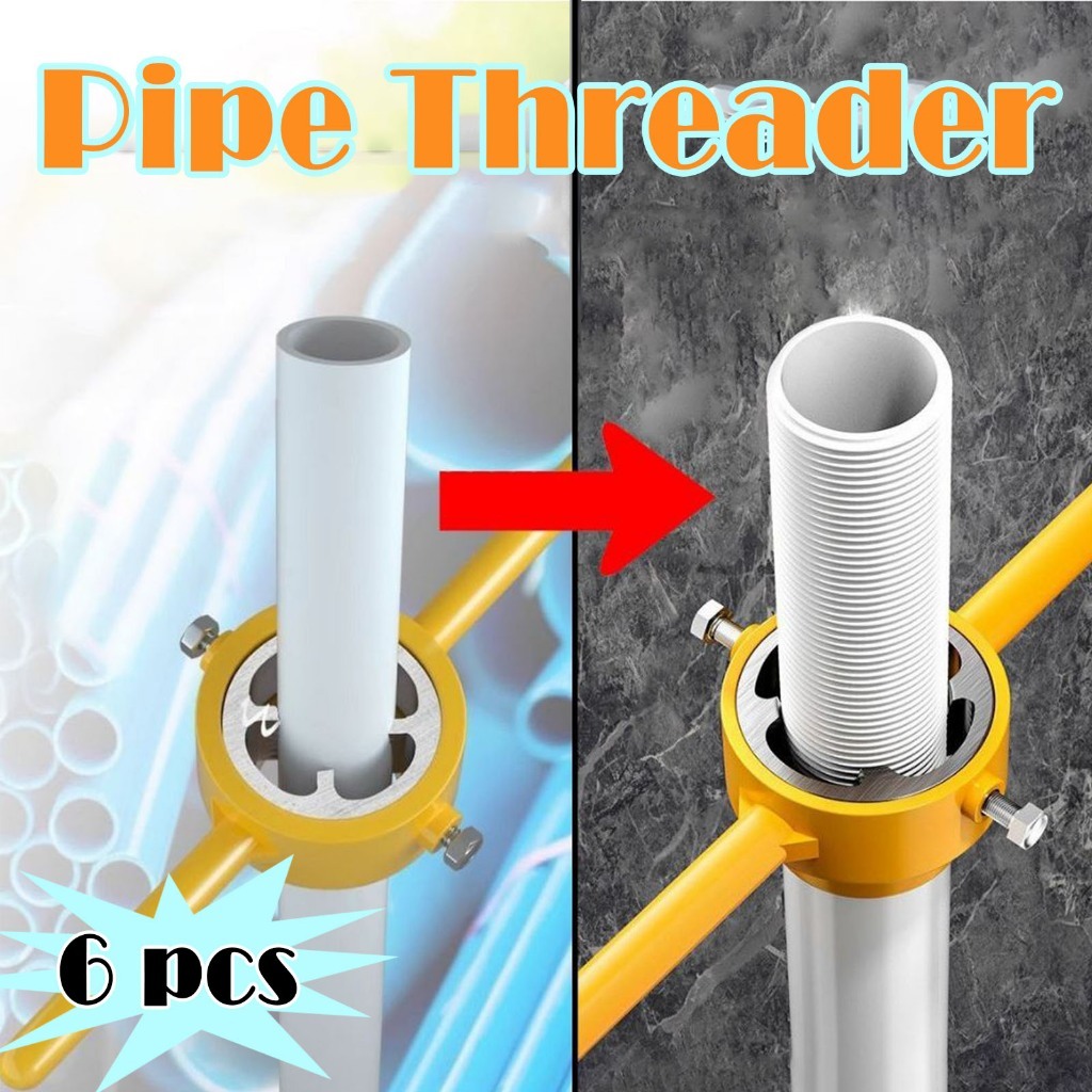 6Pcs PVC Thread Maker Tool Pipe Threader Kit with 1/2 Inch 3/4 Inch 1 ...