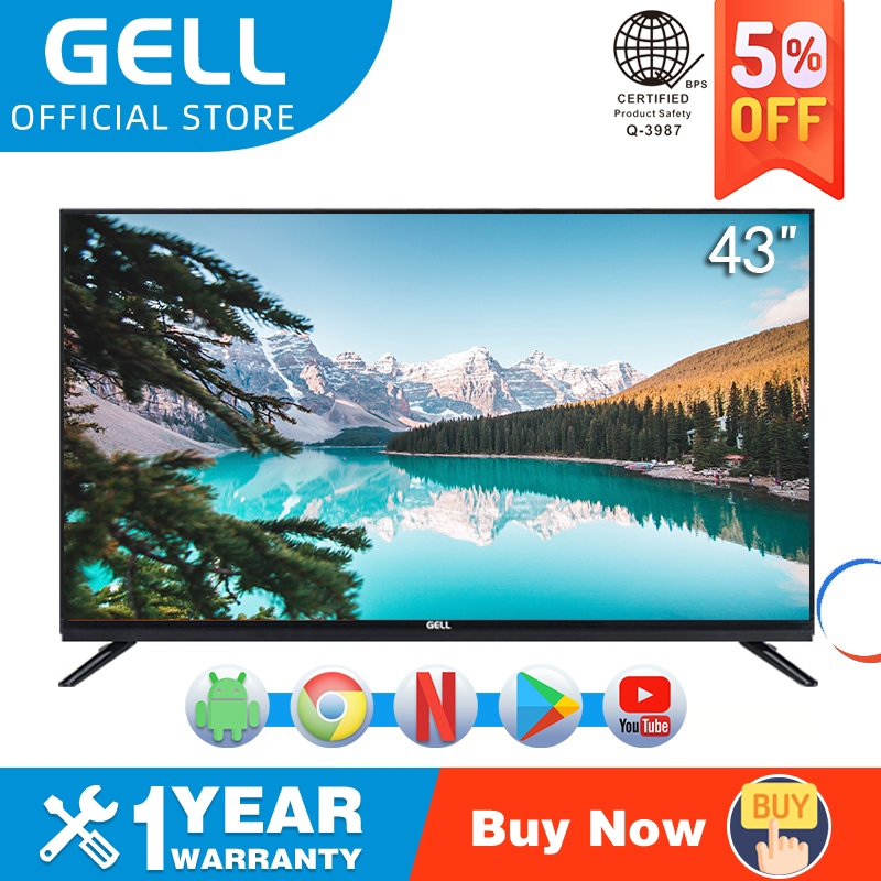 Gell 43 Inch Smart Tv Android 50 Inch Led Tv 43 Inch Flat Screen Tv