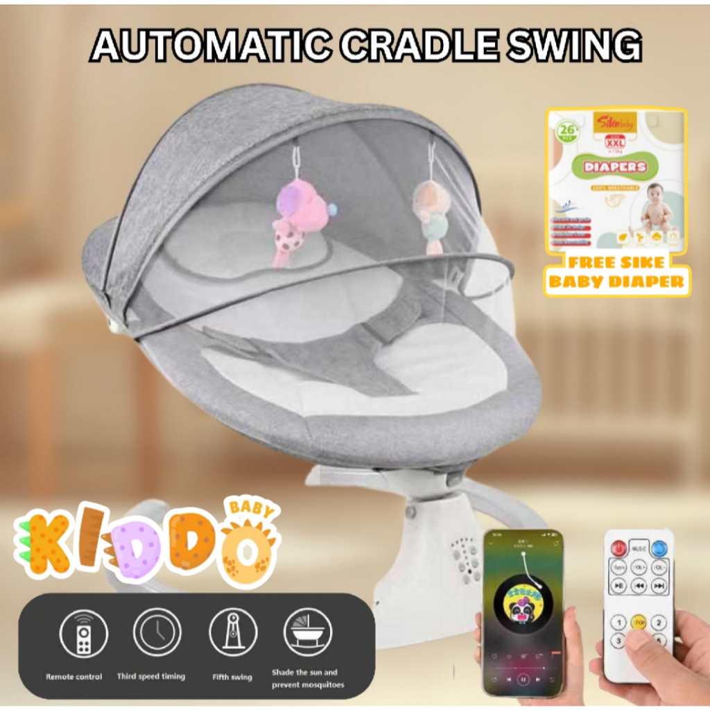 Baby Electric Swing 0-2 Years Old Automatic Baby Rocking Chair Baby Cradle  Swing Bed With Remote