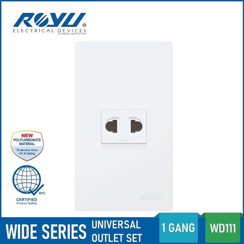 ROYU SUPER Wide Series 1, 2, 3 Gang Switch/Outlet | Shopee Philippines