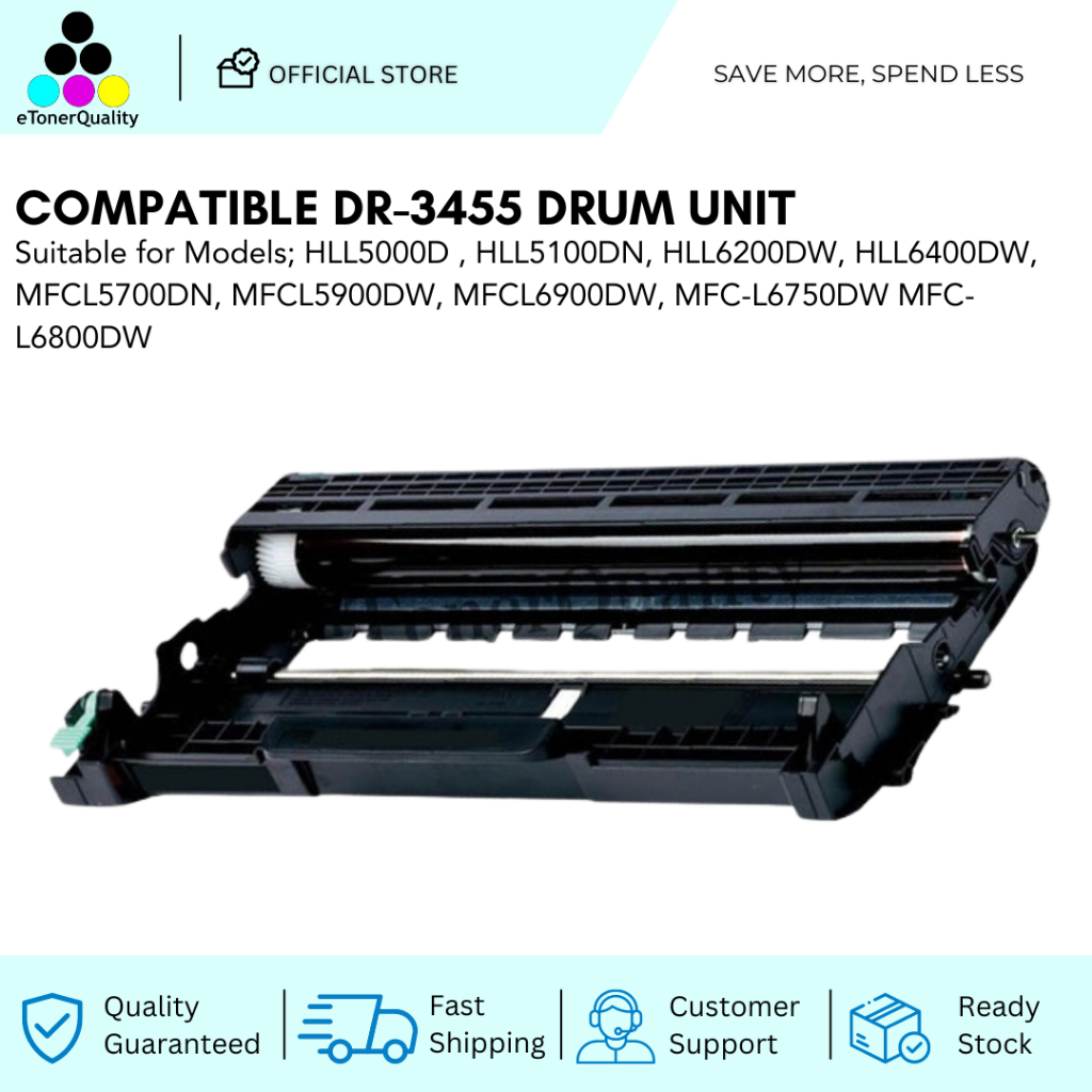 ETQ Compatible Drum Unit DR3455 DR-3455 DR 3455 for Brother Printer ...