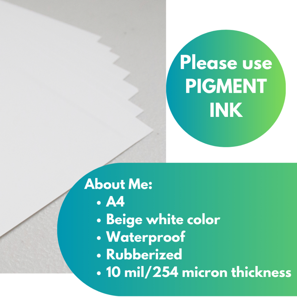 TESLIN INKJET RUBBERIZED PAPER - for ID Card Making - HIGH QUALITY - A4 ...