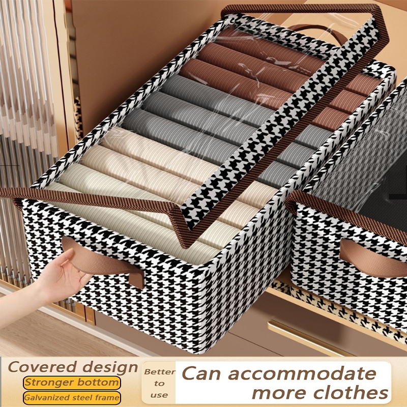 Collapsible storage box wardrobe organizer personal clutter basket ...