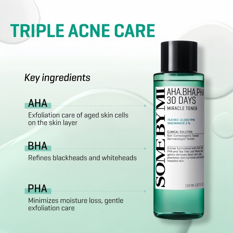 SOME BY MI AHA BHA PHA 30 Days Miracle Toner Anti-acne for Wet Compress ...