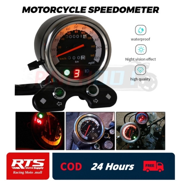 Universal Motorcycle Speedometer Odometer Motorcycle Speedometer With ...