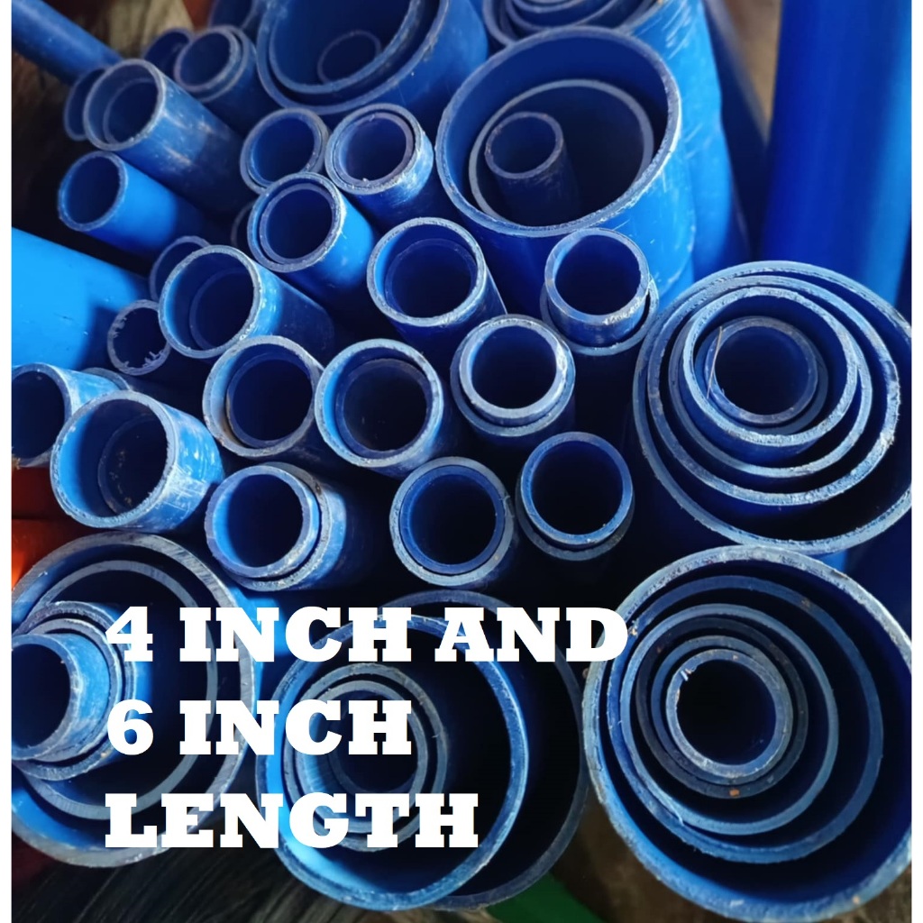 (SOLD PER 4 AND 6 INCH LENGTH) BIOPIPE PVC PIPE BLUE SIZE 1/2