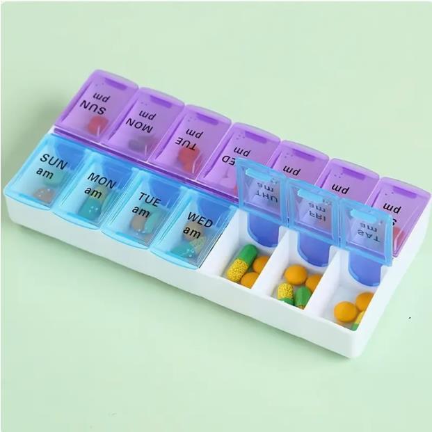 CT 7 Days Weekly Tablet Pill Box Holder Drug Storage Organizer | Shopee ...