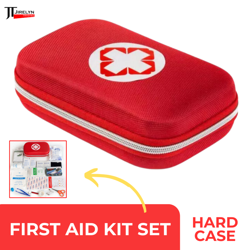 First Aid KIT with Hard Case Supplies for Emergencies, Home, and Trave ...