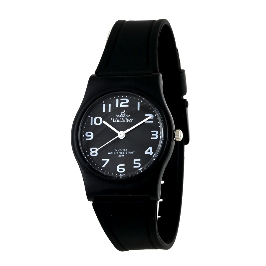 UniSilver TIME Women's Black / White Analog Rubber watch KW5018 ...