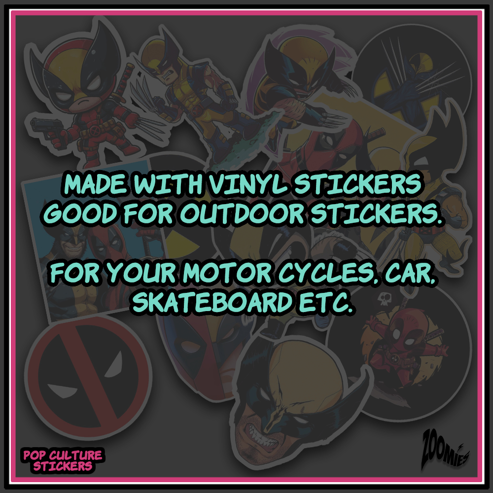 Superhero - Cute Wolverine Aesthetic Vinyl Sticker Pack - 10 pcs ...