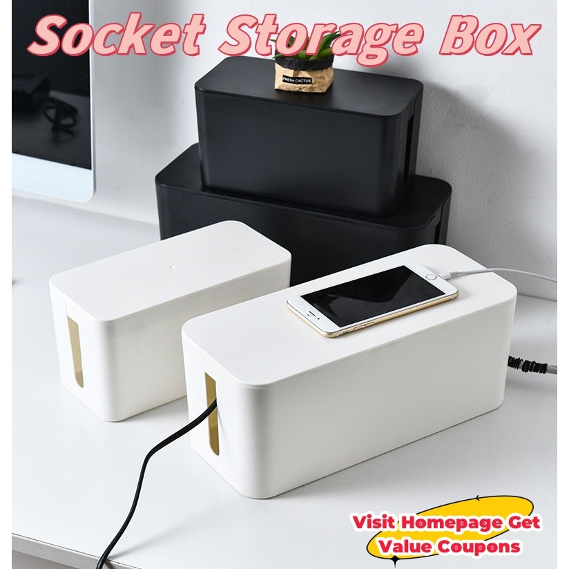 Socket Storage Box Receptacle Box Plastic Power Cord Computer Socket ...