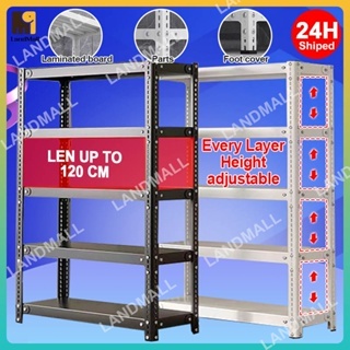 Kitchen Metal Rack 6 layer Steel Rack Boltless Wood Rack Storage Shelf ...