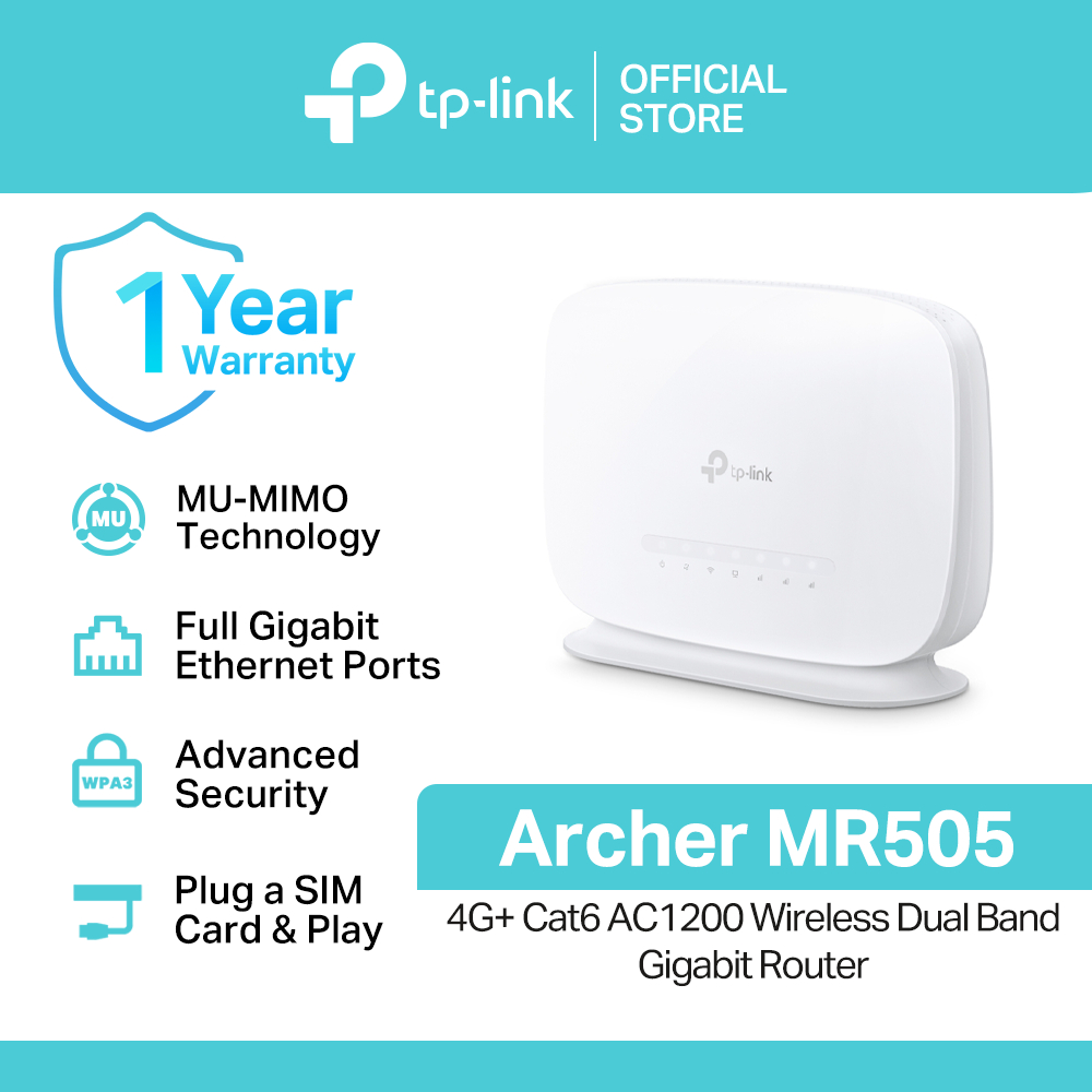 TP-Link | Archer | MR505 | 4G+ | Wi-Fi 5 | AC1200 | Wireless | Dual ...