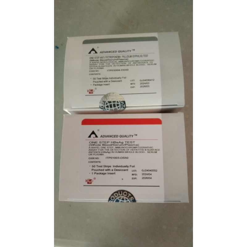 INTEC SYPHILIS 50 STRIPS/HBSAG 50 TEST STRIP COMBO | Shopee Philippines
