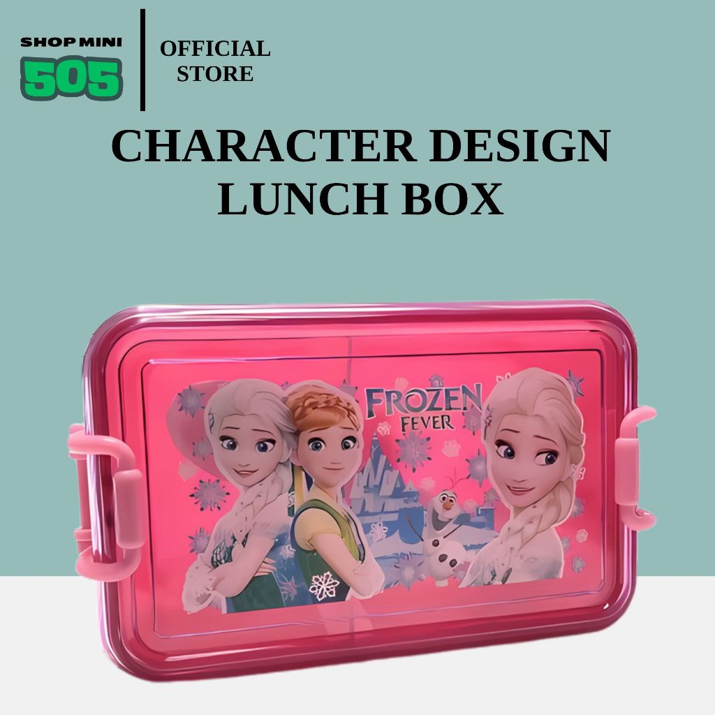 [ #6015 LUNCH BOX ] 700ml Lunch box for kids 2in1 cartoon characters ...