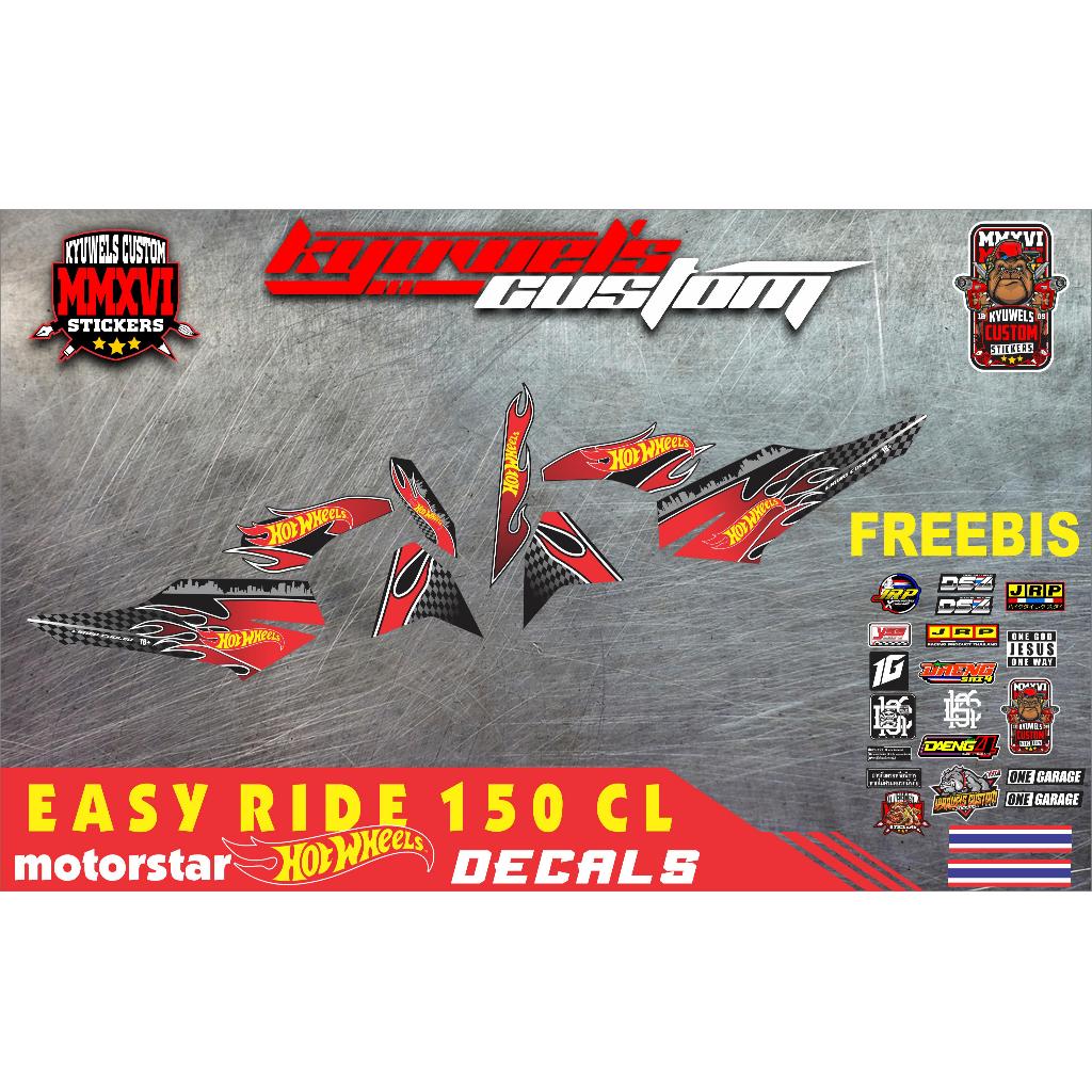 MOTOR STAR EASYRIDE 150 CL HOTWHEELS DECALS | Shopee Philippines