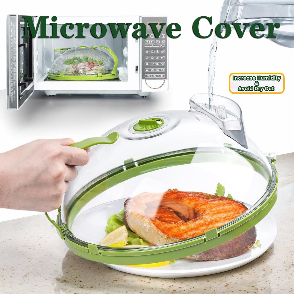 Clear Microwave Splatter Cover with Handles & Steam Vents, Lid ...