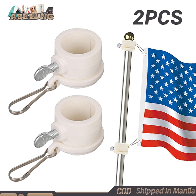 2Pcs 360° Rotating Flag Pole Rings 1 Inch Anti Wrap Flag Mounting ...