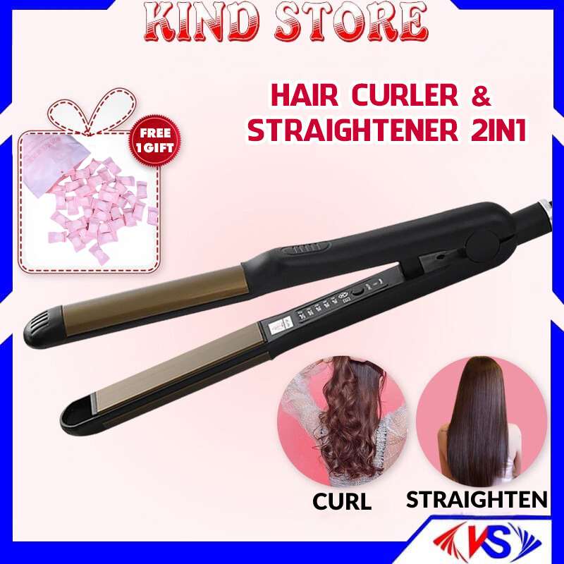 Hair Straightener And Curler 2in1 Negative Ions Ha... – Vicedeal - Foto 7