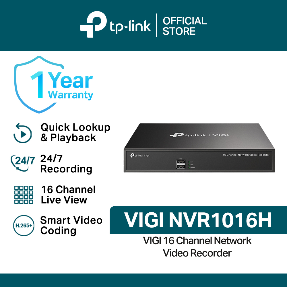 TP-Link | VIGI | NVR1016H | 16 Channel | Network | Video | Recorder ...