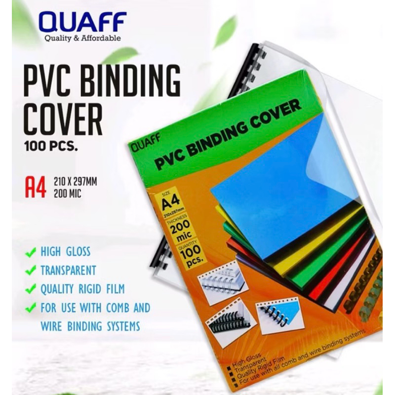 PVC binding cover 200mic. A4 size | Shopee Philippines
