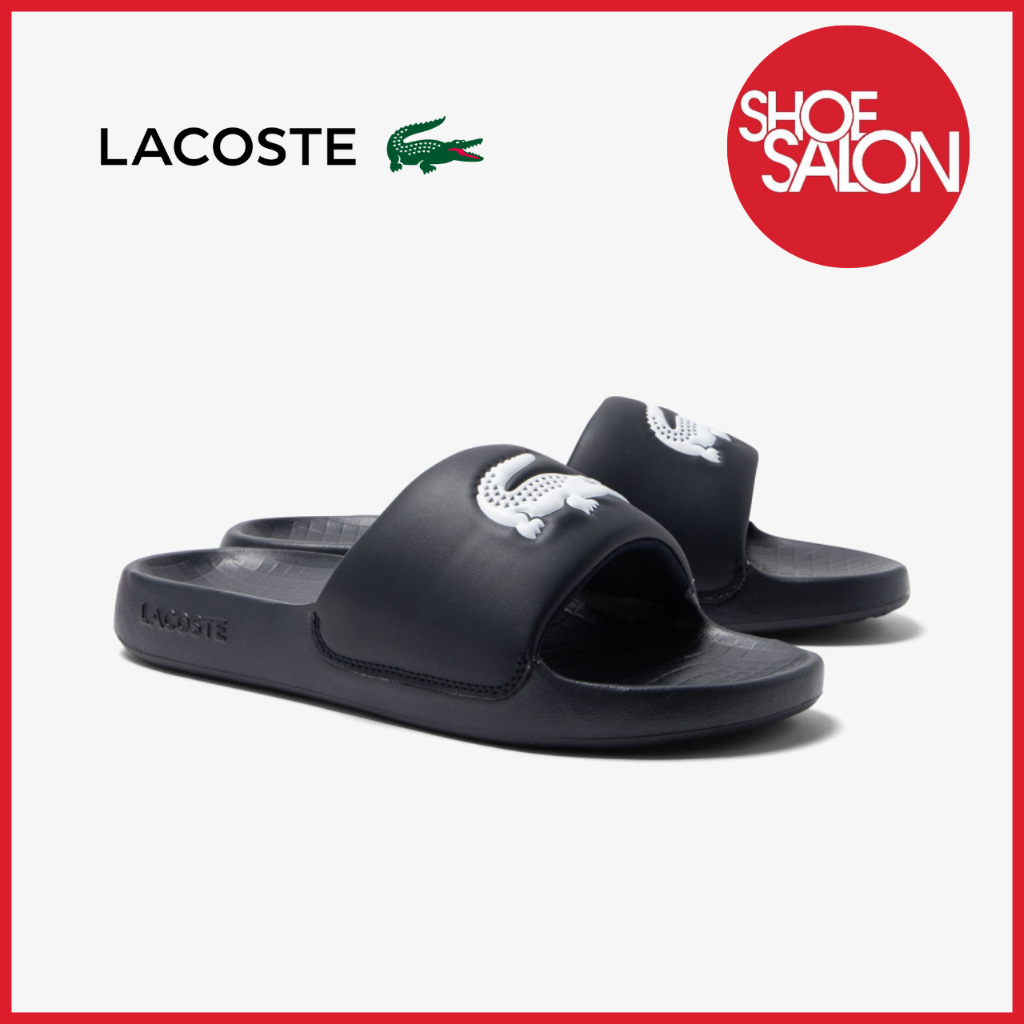 SHOE SALON Lacoste Croco Serve Slide 1.0 Men s Black White 745CMA0002312 Shopee Philippines