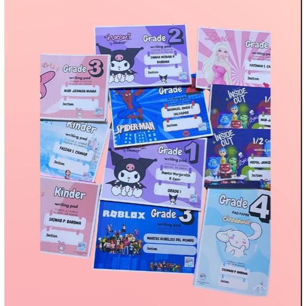 Customized Pad Paper (Grade 1, 2, 3, 4 & Intermediate) | Shopee Philippines