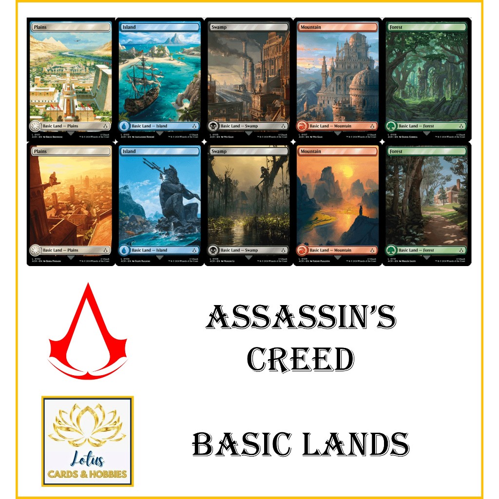 Magic the Gathering | Assassin's Creed Basic Lands | Shopee Philippines