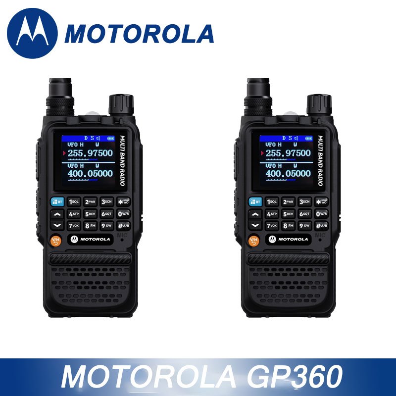 2PCS MOTOROLA GP360 Walkie talkie long range 10W U/V Two way radio 10KM ...