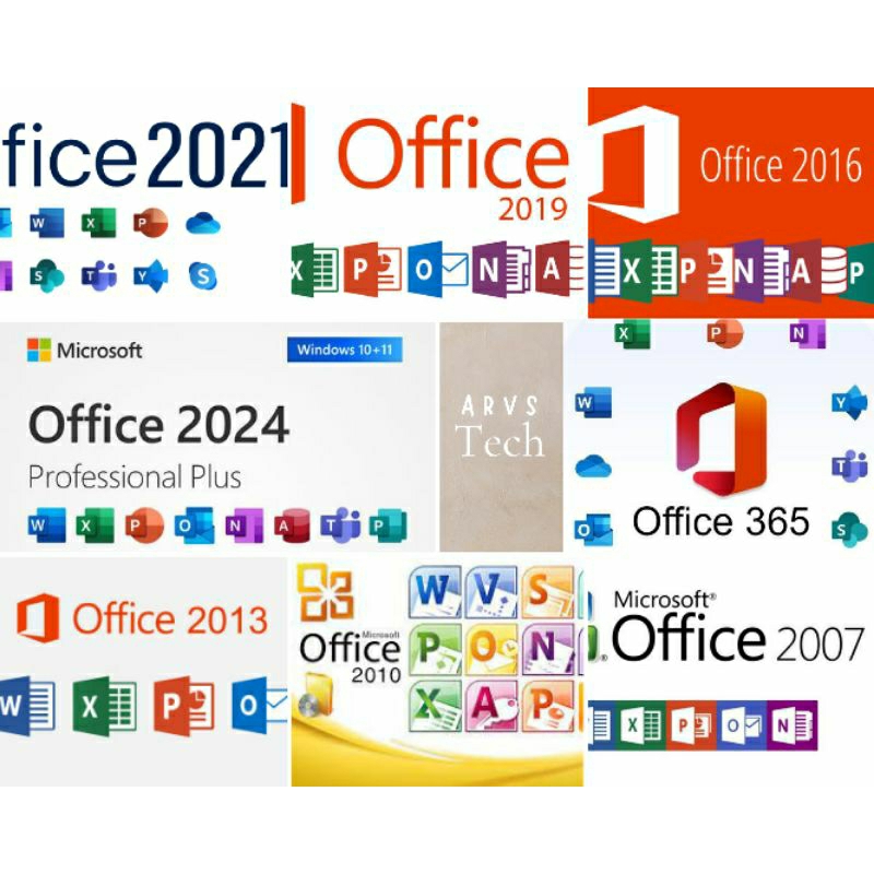 MS Office ProPlus 3652024202120192016201320102007 {Lifetime