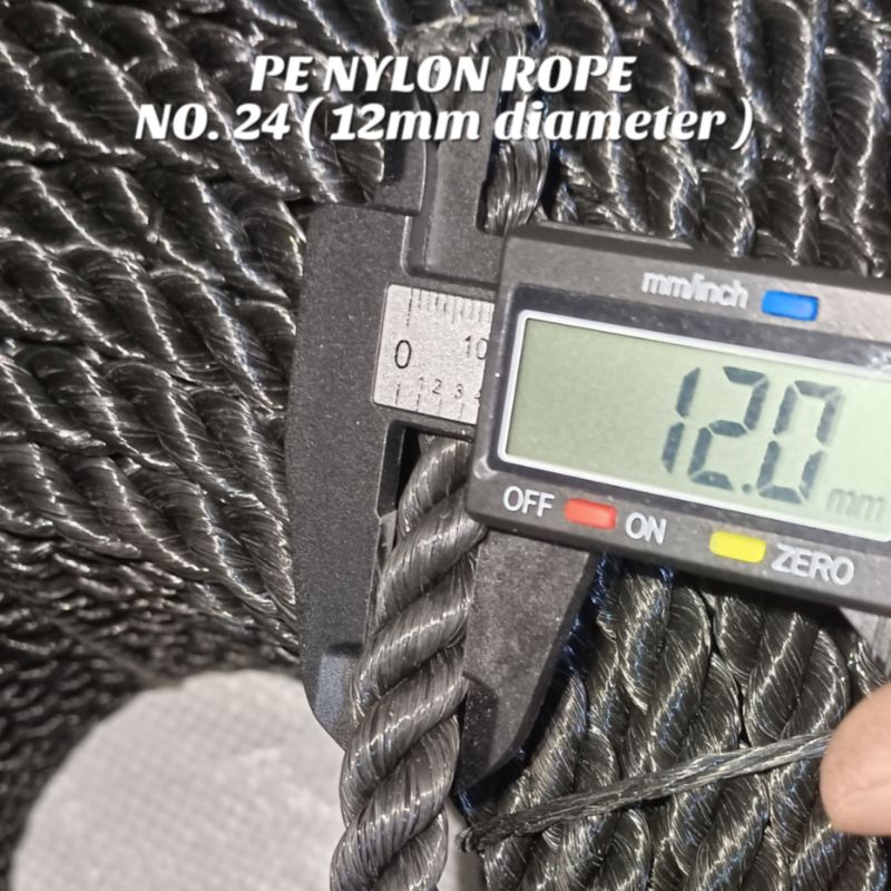 TINGI PER 1 METER PE NYLON ROPE #24 (12MM Diameter Rope) PER 1METER PE ...