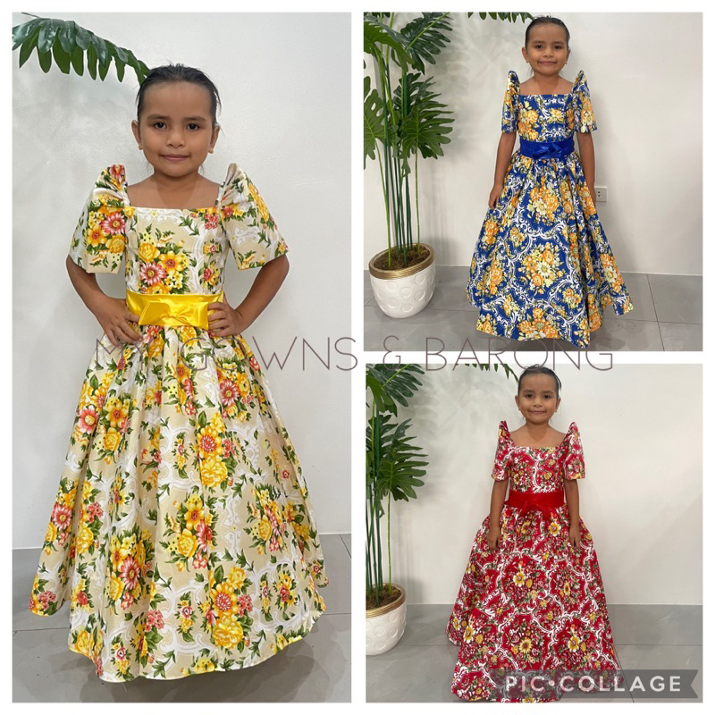 Filipiniana Dress for Kids (Linggo ng Wika / Buwan ng Wika) | Shopee ...