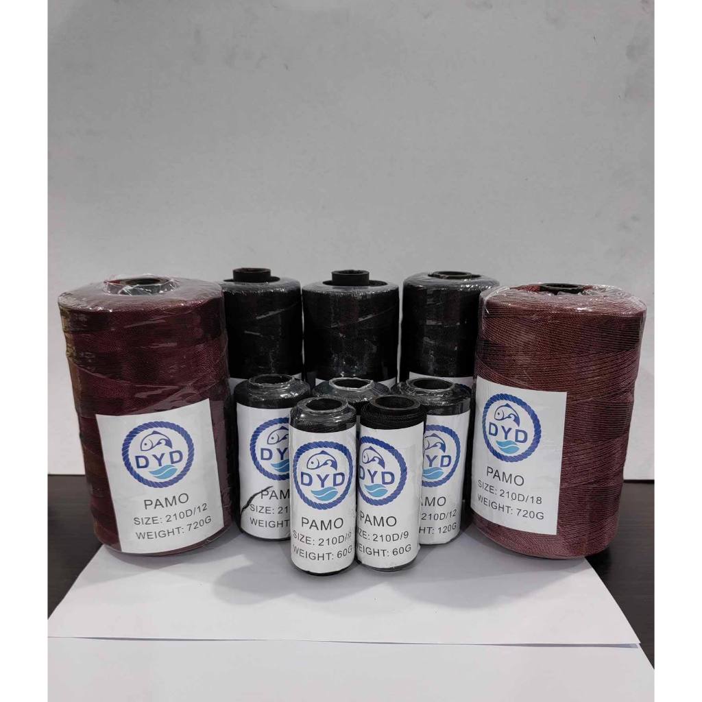 Sinulid sewing thread #9 /60g/120g/360g Black & Redbrown PAMO TWINE ...