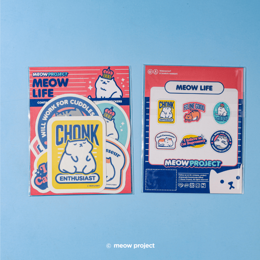 Meow Project Meow Life Waterproof Sticker Pack | Shopee Philippines