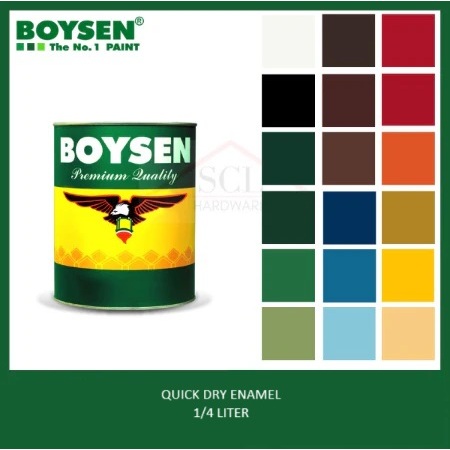 BOYSEN QUICK DRY ENAMEL 1/4 LITER | ALL COLORS | PAINT FOR WOOD AND ...