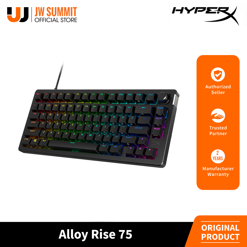 HyperX Alloy Rise 75 Hot-Swappable Key Linear Switch Wired Mechanical ...
