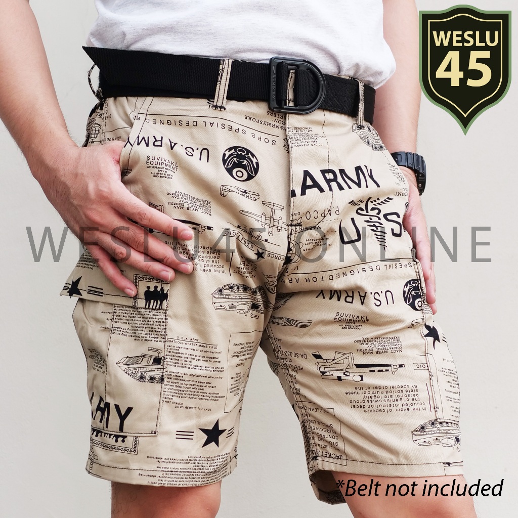 Men Cargo Shorts 6 pockets SUD Khaki